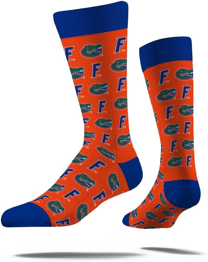 Strideline Store NCAA Mens Repeat Logo Dress Socks-Team Colors-One Size Fits Most -M/L (8-12) - Image 1
